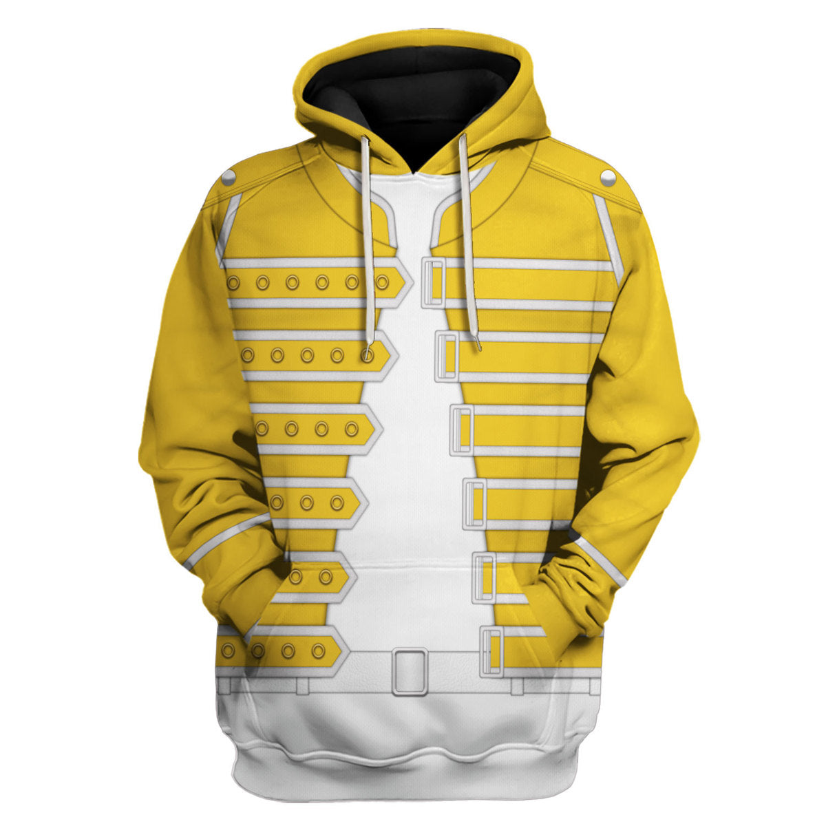 Freddie Mercury Costume Wembley Yellow Hoodie Sweatshirt T-Shirt Tracksuit - Stormmerch Exclusive