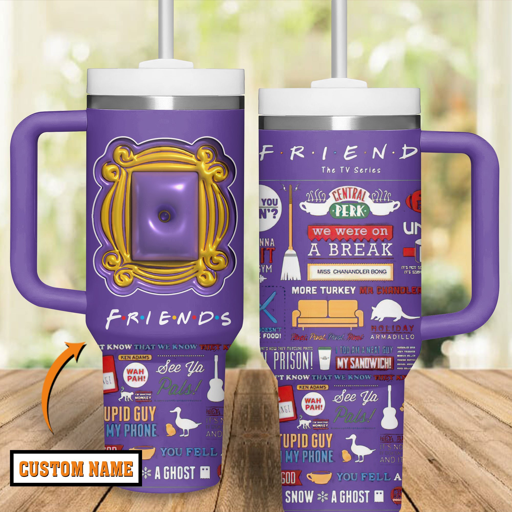 Friends Movies Custom Stanley Cup 40 oz 30 oz Tumbler With Handle