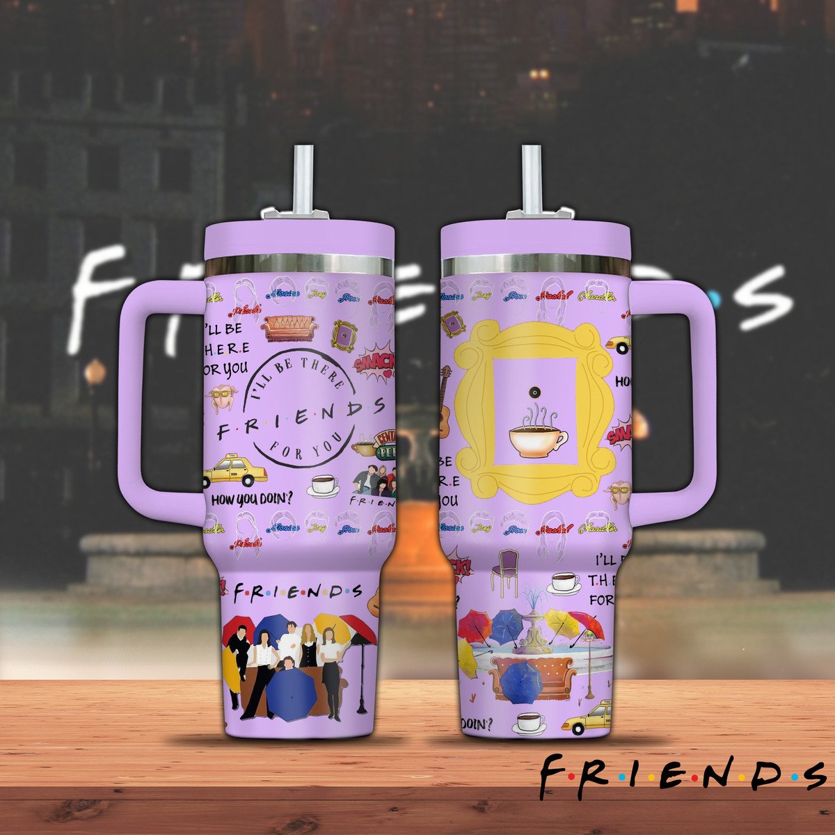 Friends Movies Custom Stanley Cup 40 oz 30 oz Tumbler With Handle