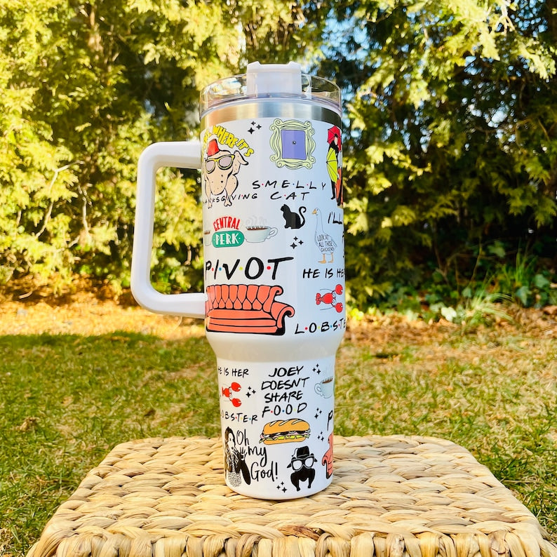Friends TV Series Custom Stanley Cup 40 oz 30 oz Tumbler With Handle