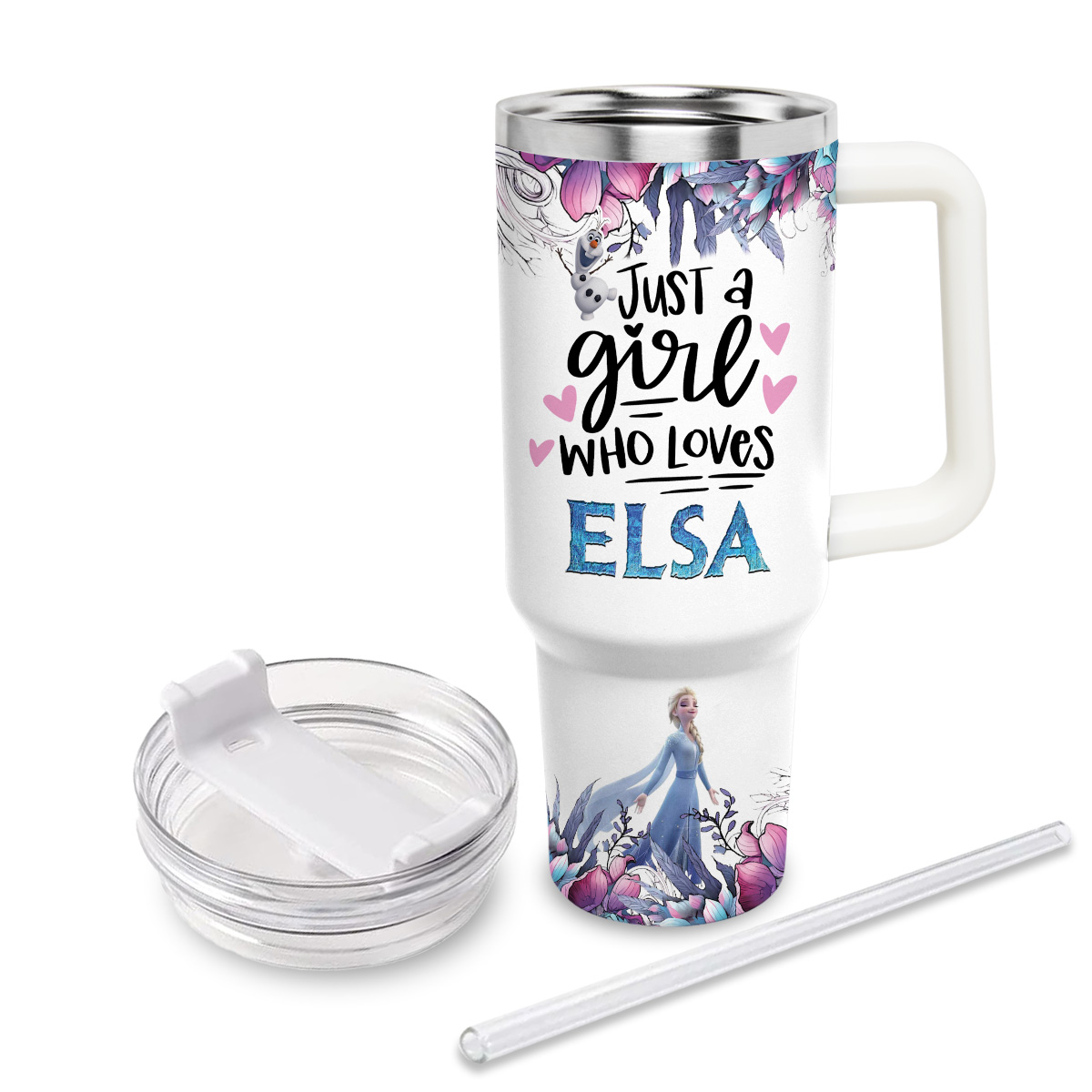 Frozen Disney Princess Cartoon Custom Stanley Cup 40 oz 30 oz Tumbler With Handle