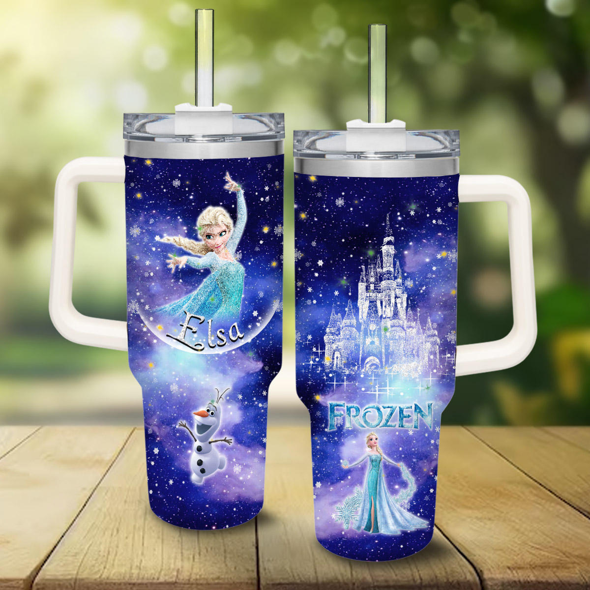 Frozen Disney Princess Cartoon Custom Stanley Cup 40 oz 30 oz Tumbler With Handle