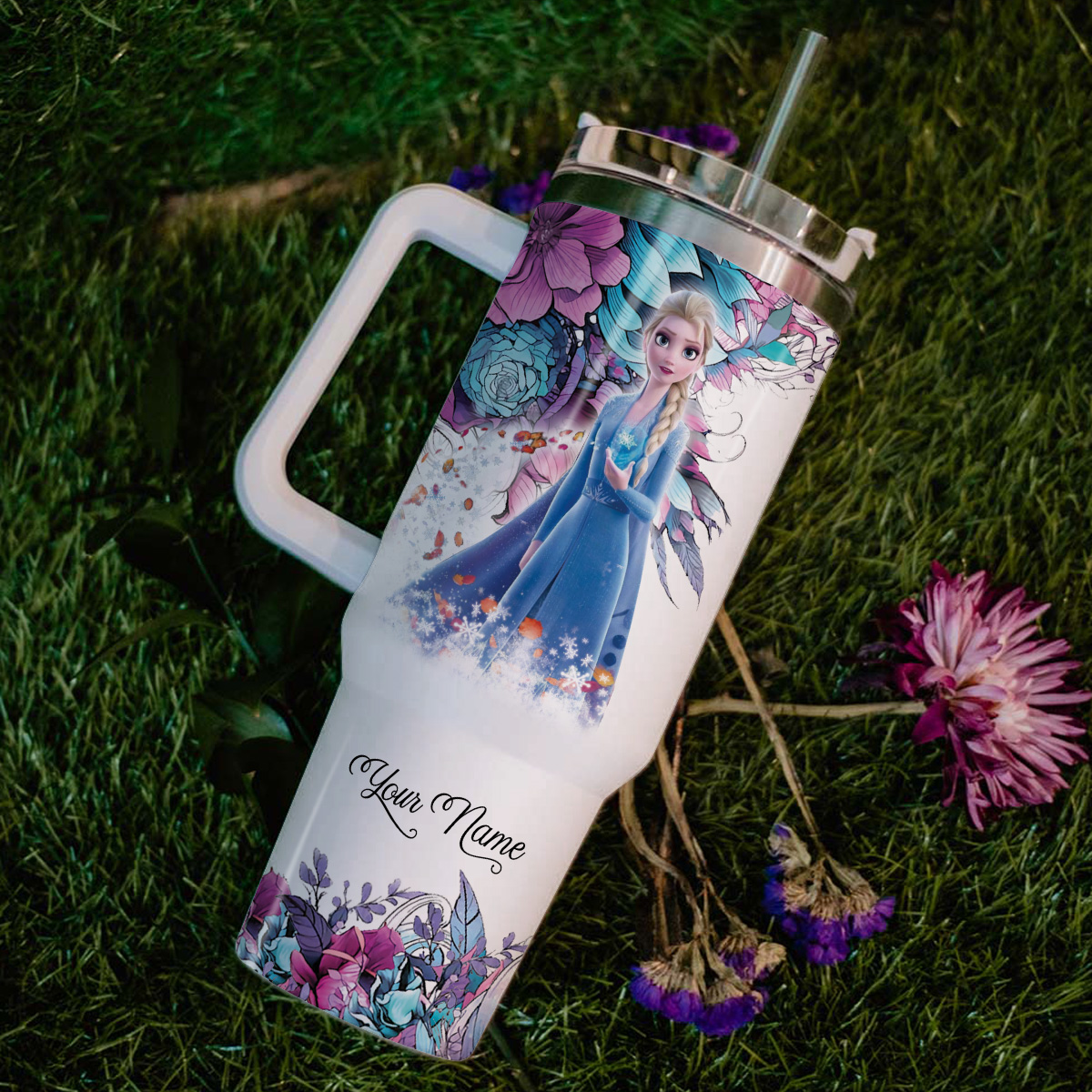 Frozen Disney Princess Cartoon Custom Stanley Cup 40 oz 30 oz Tumbler With Handle