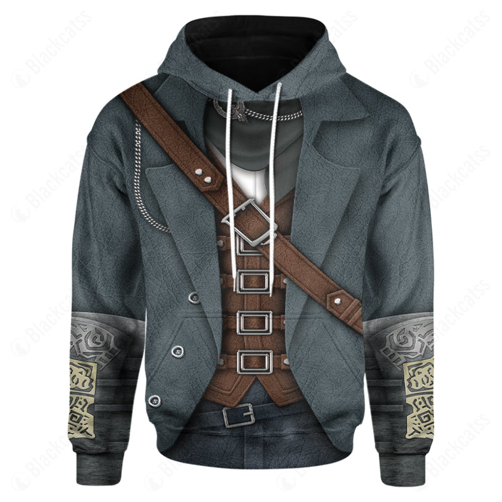 Game Bloodborne The Hunter Costume Hoodie Sweatshirt T-Shirt Sweatpants Tracksuit - Stormmerch Exclusive