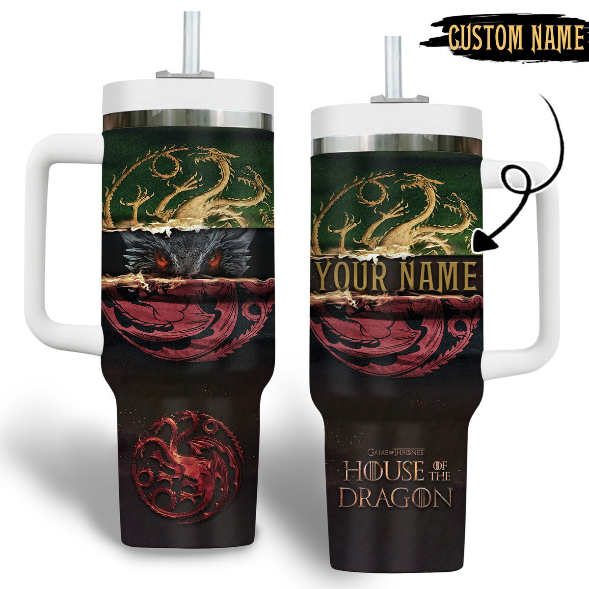 Game of Thrones TV Series Custom Stanley Cup 40 oz 30 oz Tumbler With Handle