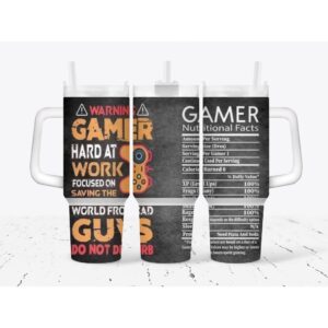 Gamer Custom Stanley Cup 40 oz 30 oz Tumbler With Handle