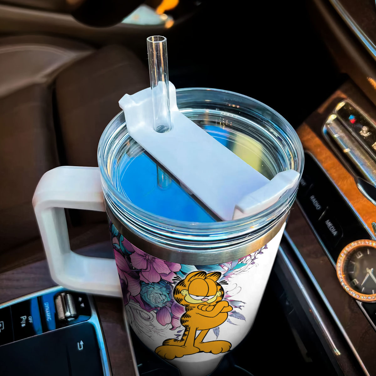 Garfield Cartoon Custom Stanley Cup 40 oz 30 oz Tumbler With Handle