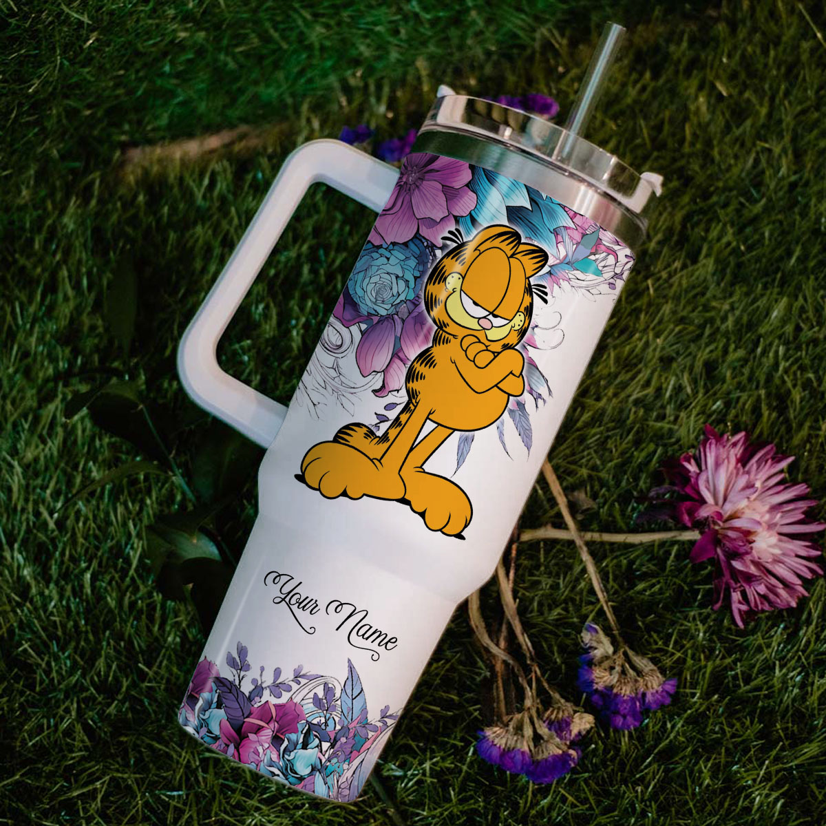 Garfield Cartoon Custom Stanley Cup 40 oz 30 oz Tumbler With Handle