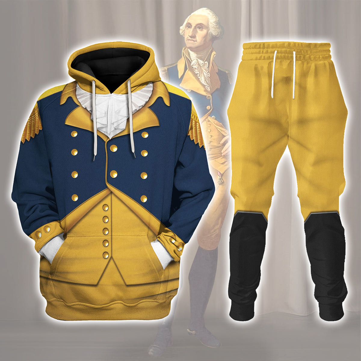 General George Washington Costume Hoodie Sweatshirt T-Shirt Sweatpants Tracksuit - Stormmerch Exclusive