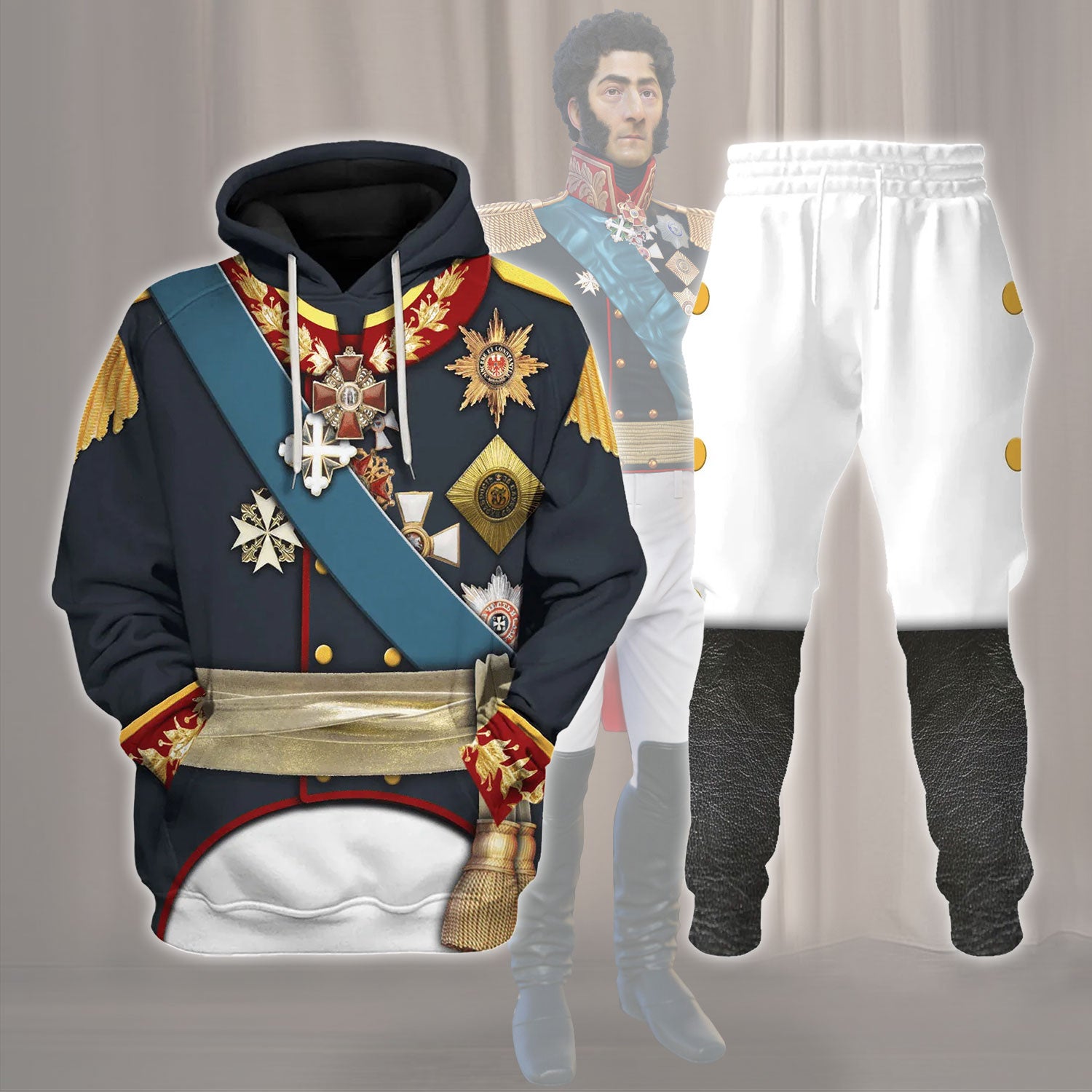 General Prince Pyotr Bagration Costume Hoodie Sweatshirt T-Shirt Sweatpants Tracksuit - Stormmerch Exclusive