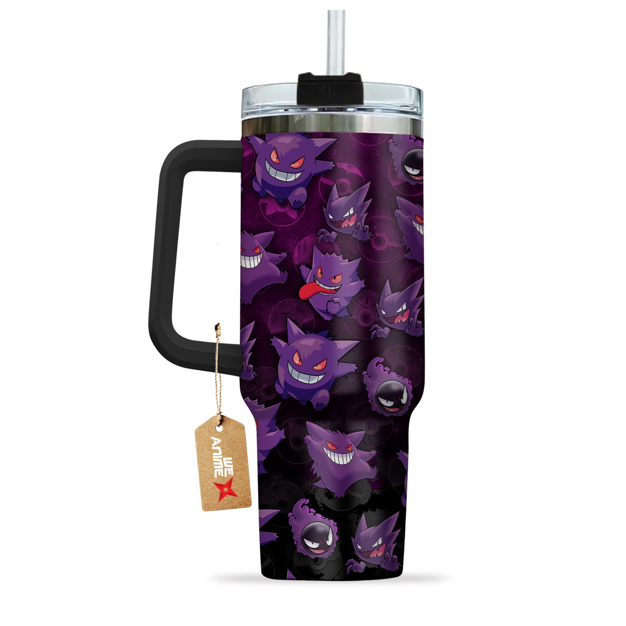 Gengar Pokemon Anime Custom Stanley Cup 40 oz 30 oz Tumbler With Handle