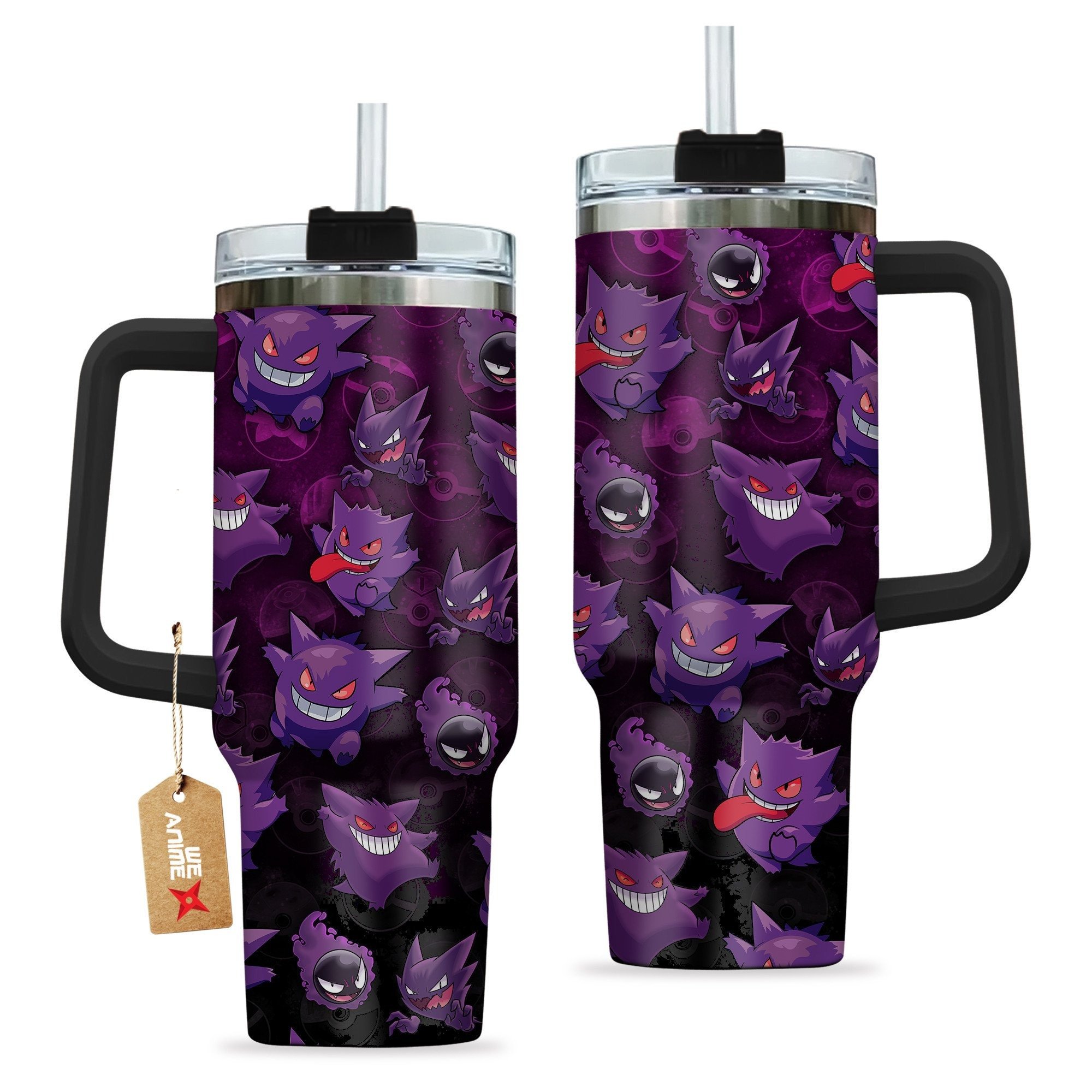 Gengar Pokemon Anime Custom Stanley Cup 40 oz 30 oz Tumbler With Handle