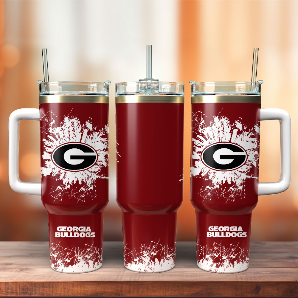 Georgia Bulldogs Football NCAA Sport Custom Stanley Cup 40 oz 30 oz Tumbler With Handle