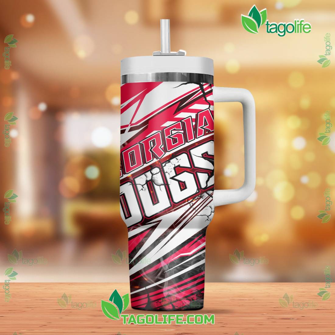 Georgia Bulldogs NCAA Custom Stanley Cup 40 oz 30 oz Tumbler With Handle