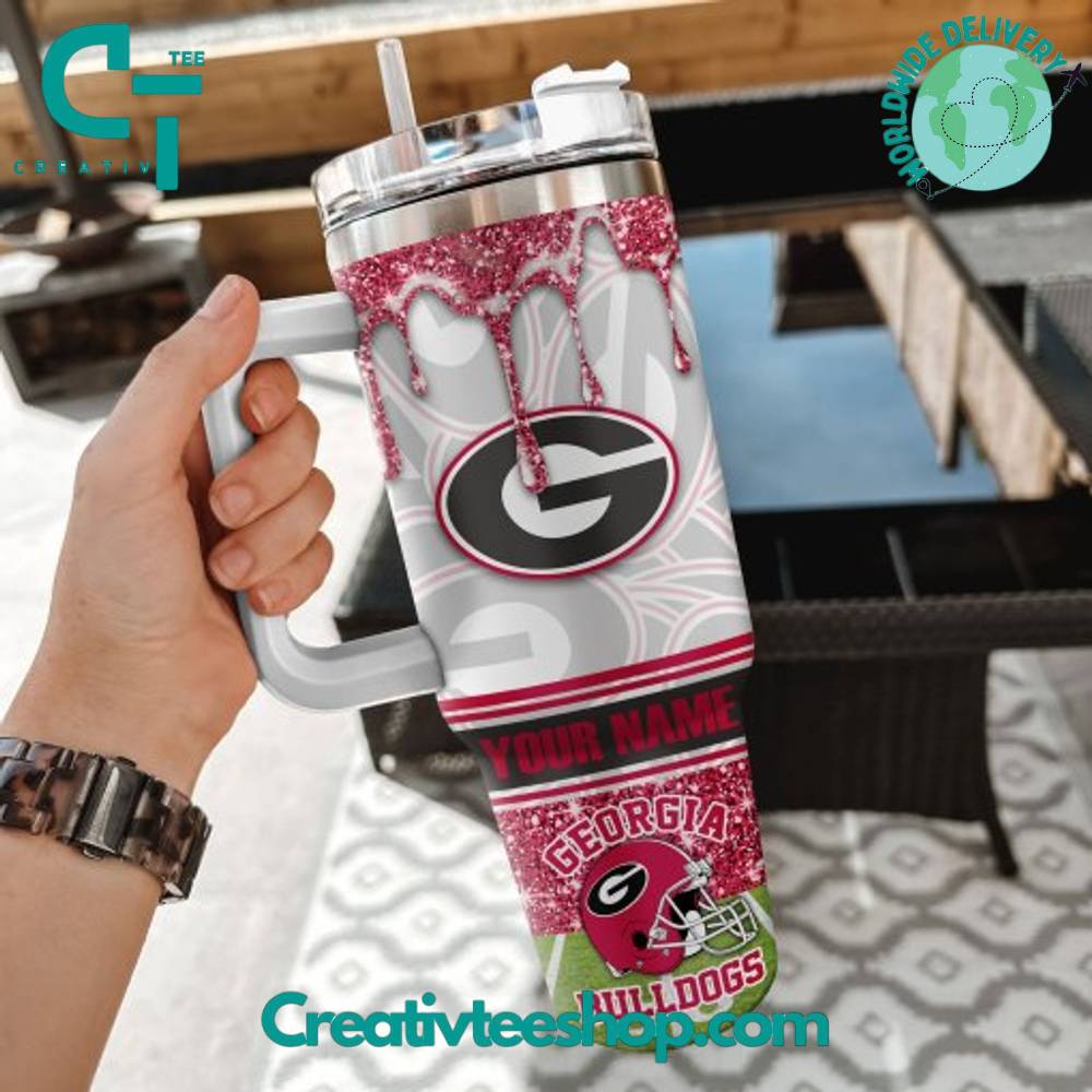 Georgia Bulldogs NCAA Custom Stanley Cup 40 oz 30 oz Tumbler With Handle