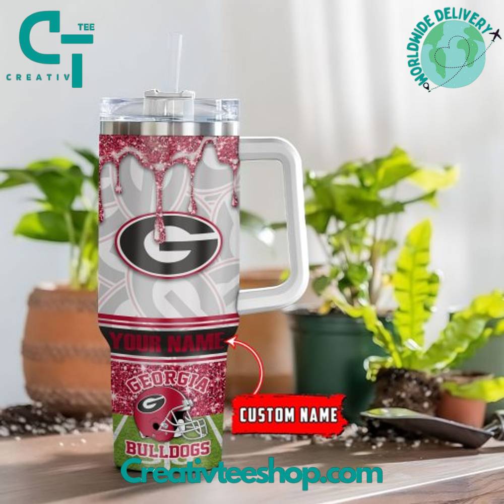 Georgia Bulldogs NCAA Custom Stanley Cup 40 oz 30 oz Tumbler With Handle