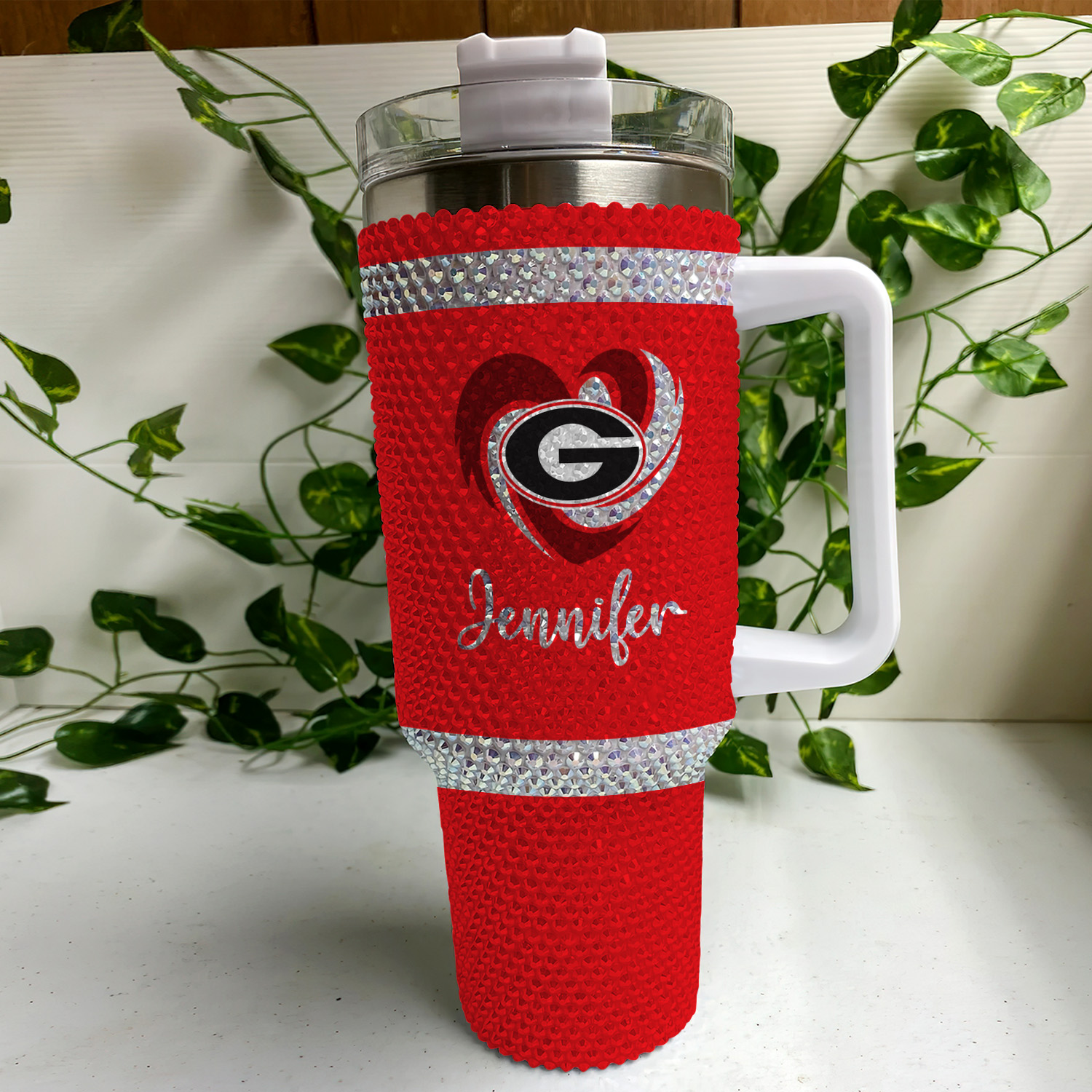 Georgia Bulldogs NCAA Custom Stanley Cup 40 oz 30 oz Tumbler With Handle