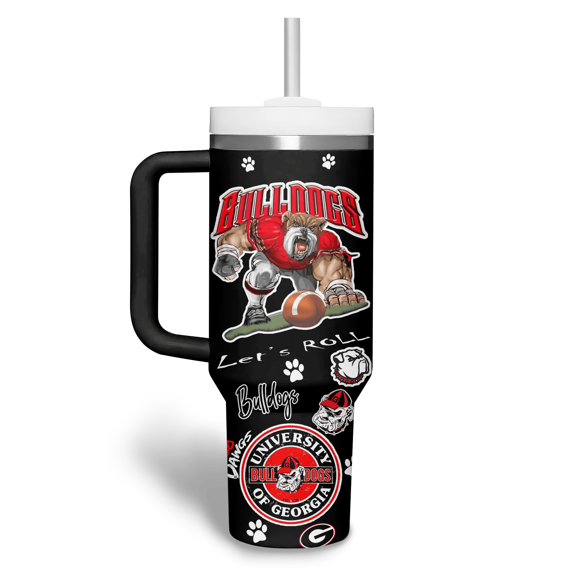 Georgia Bulldogs NCAA Custom Stanley Cup 40 oz 30 oz Tumbler With Handle