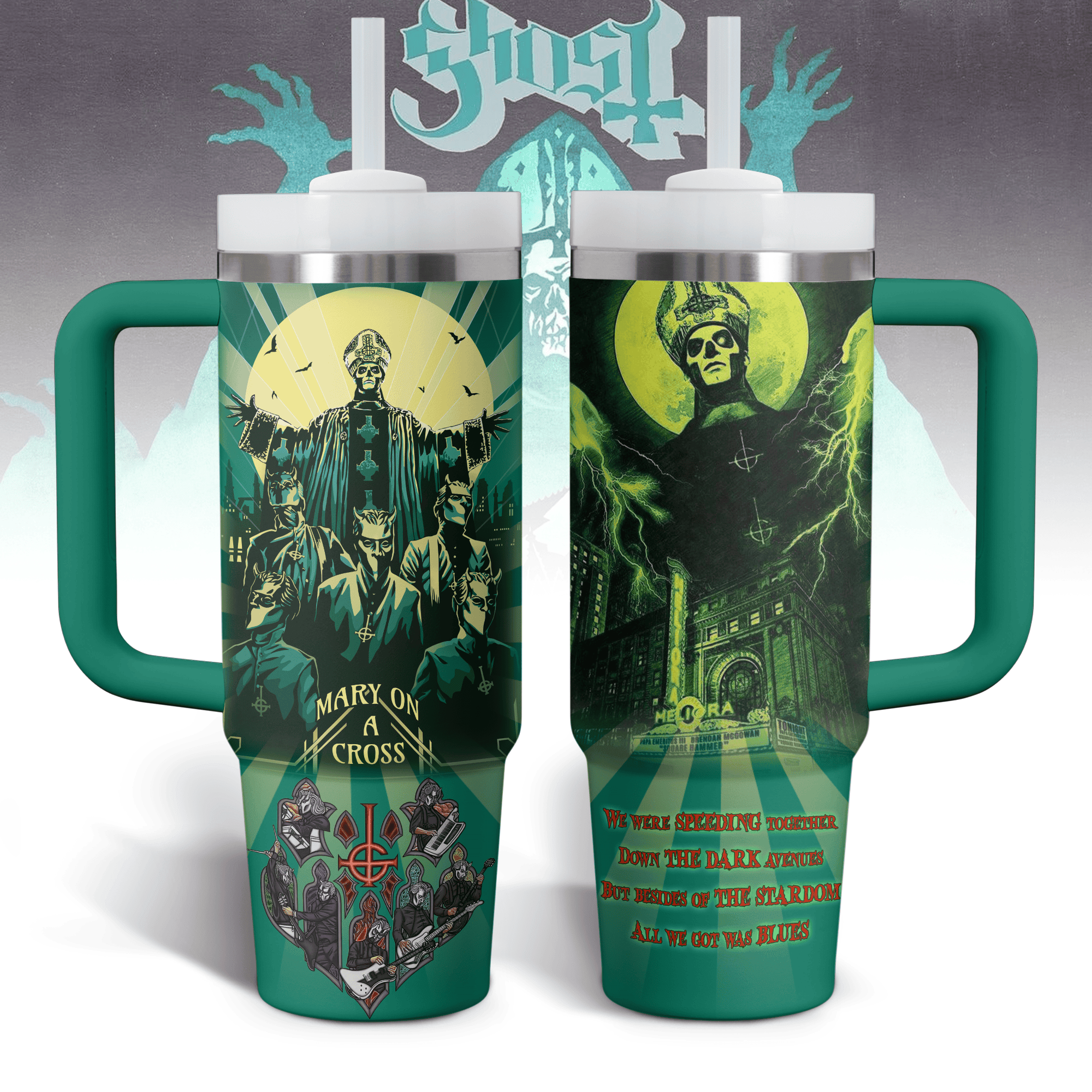 Ghost Band Music Custom Stanley Cup 40 oz 30 oz Tumbler With Handle