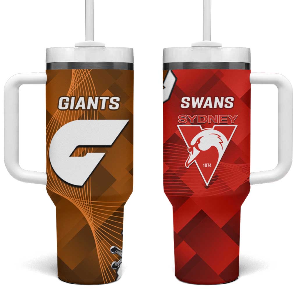 Giants And Swans Football Dynamic Style Custom Stanley Cup 40 oz 30 oz Tumbler With Handle