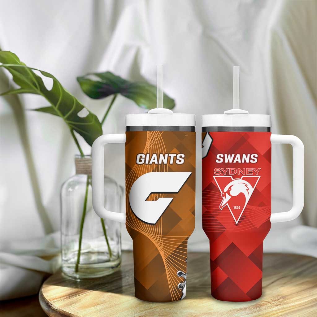 Giants And Swans Football Dynamic Style Custom Stanley Cup 40 oz 30 oz Tumbler With Handle