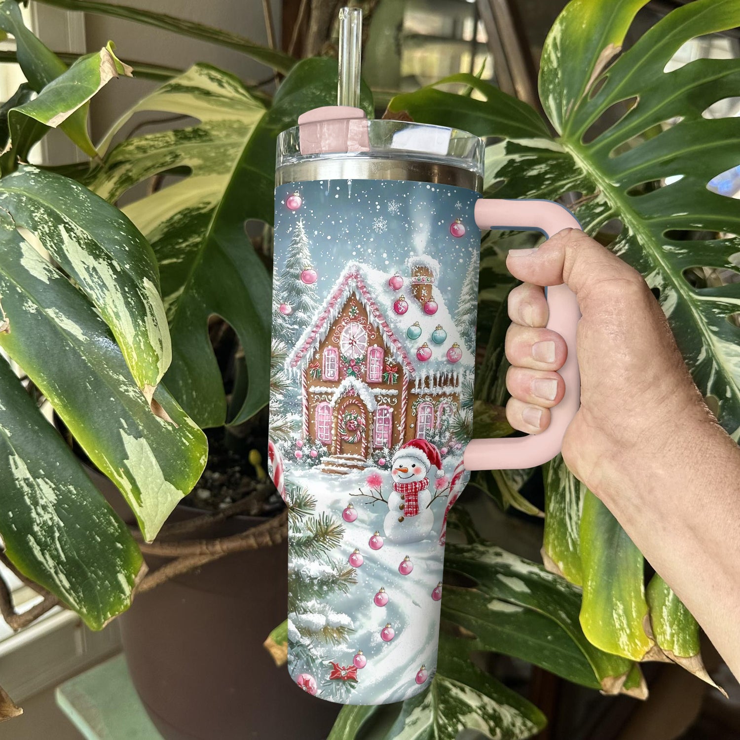Gingerbread Wonderland Christmas Custom Stanley Cup 40 oz 30 oz Tumbler With Handle