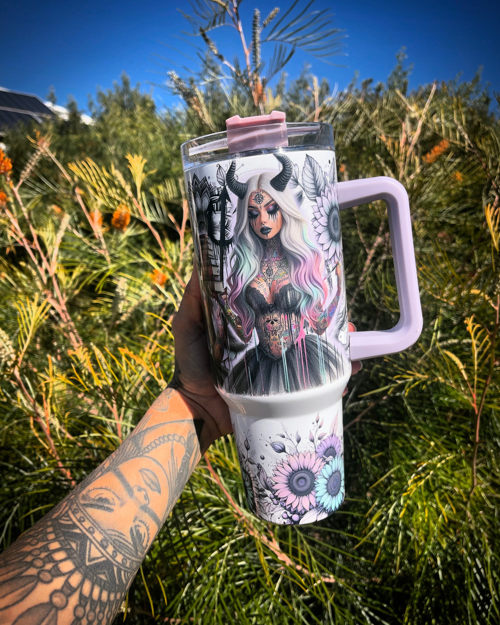 Girl Tattoo Custom Stanley Cup 40 oz 30 oz Tumbler With Handle
