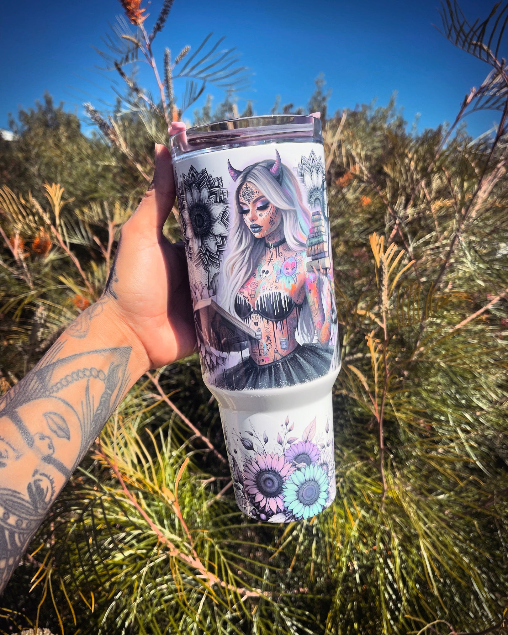 Girl Tattoo Custom Stanley Cup 40 oz 30 oz Tumbler With Handle