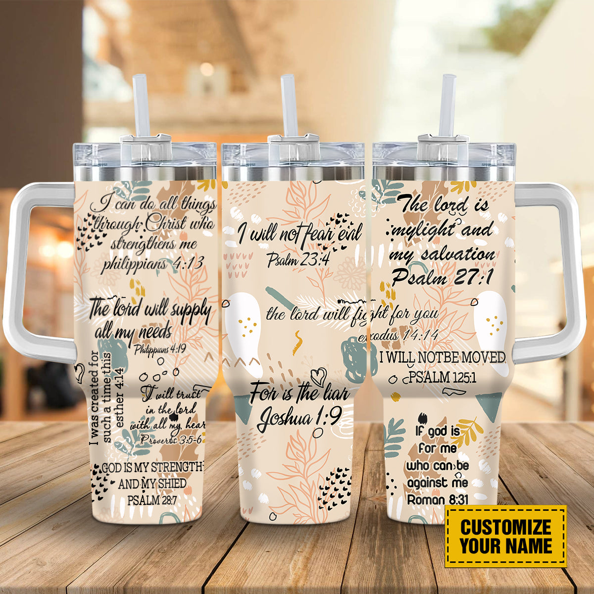 God Bible Verses Custom Stanley Cup 40 oz 30 oz Tumbler With Handle