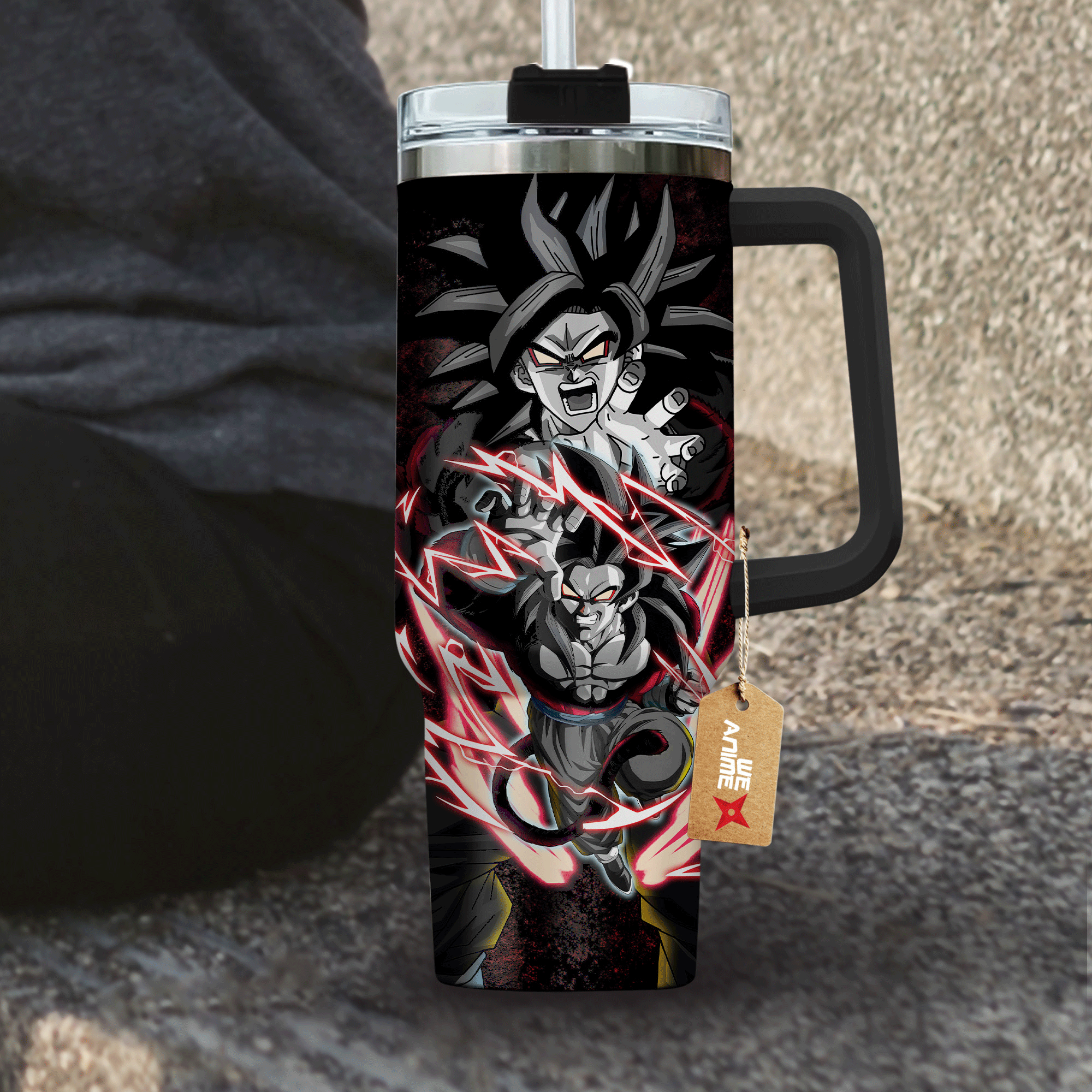 Goku Super Saiyan 4 Dragon Ball Anime Custom Stanley Cup 40 oz 30 oz Tumbler With Handle