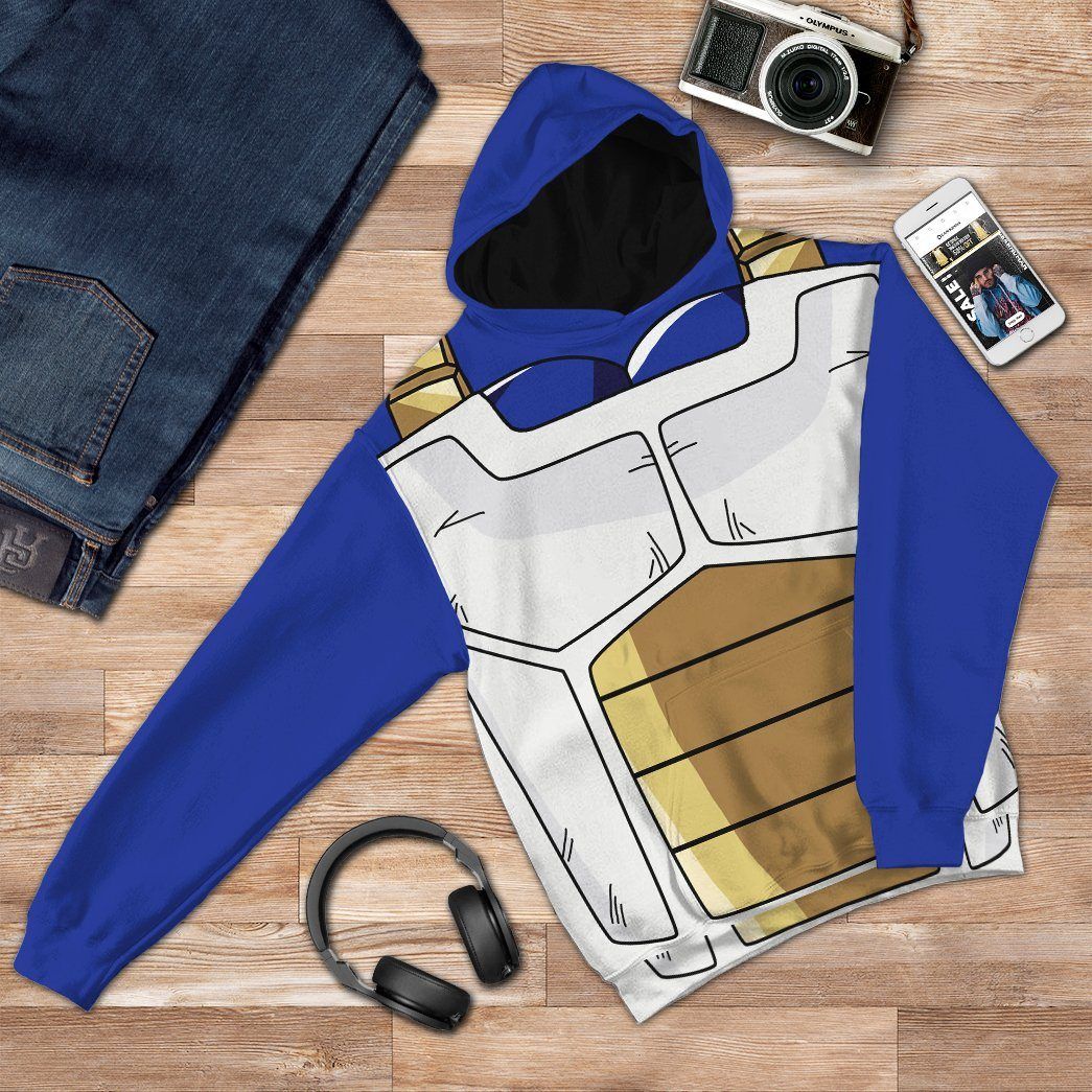 Goku Vegeta Saiyan Battle Armor Dragon Ball Z Costume Hoodie Sweatshirt T-Shirt Sweatpants Tracksuit - Stormmerch Exclusive