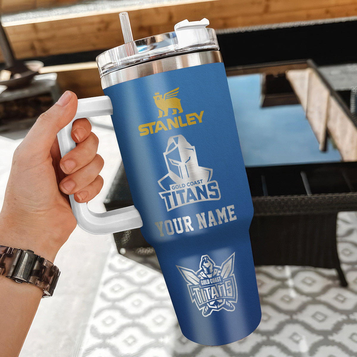 Gold Coast Titans NRL Custom Stanley Cup 40 oz 30 oz Tumbler With Handle