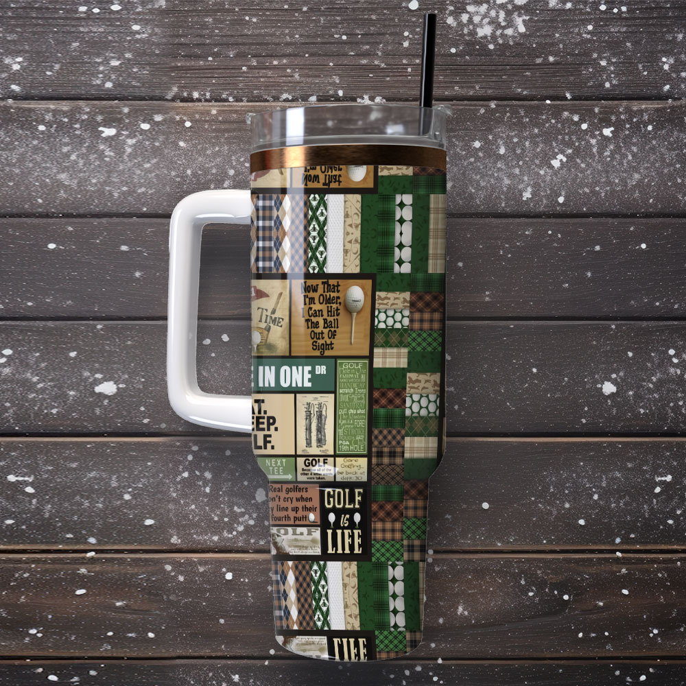 Golf Eat Sleep Custom Stanley Cup 40 oz 30 oz Tumbler With Handle