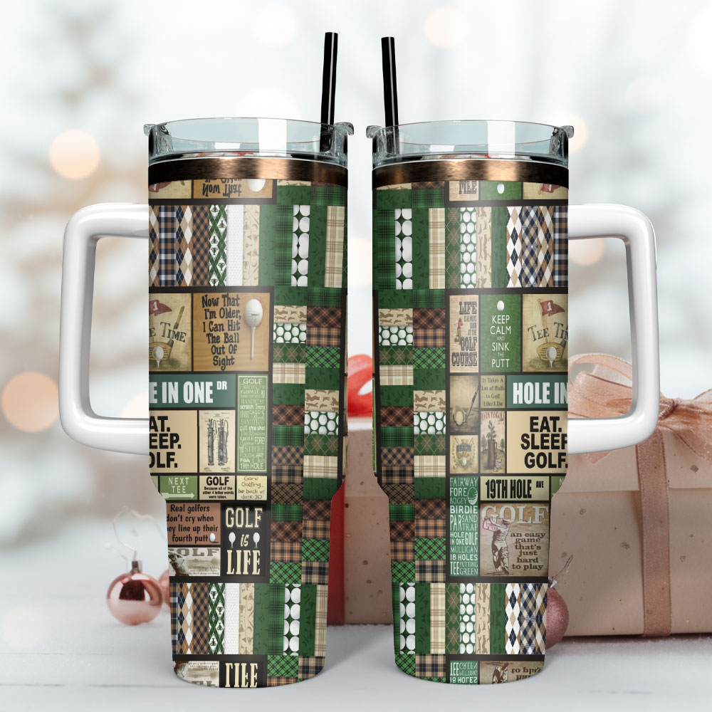 Golf Eat Sleep Custom Stanley Cup 40 oz 30 oz Tumbler With Handle