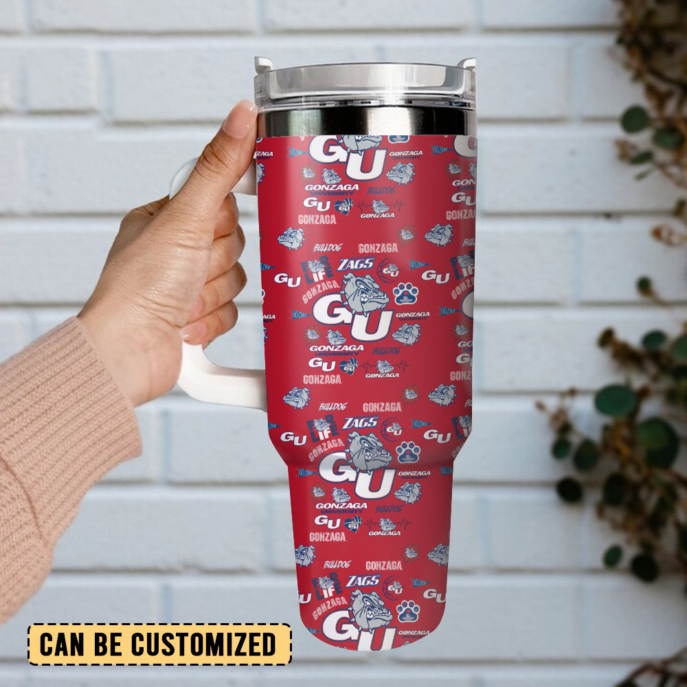 Gonzaga Bulldogs NCAA Sport Custom Stanley Cup 40 oz 30 oz Tumbler With Handle