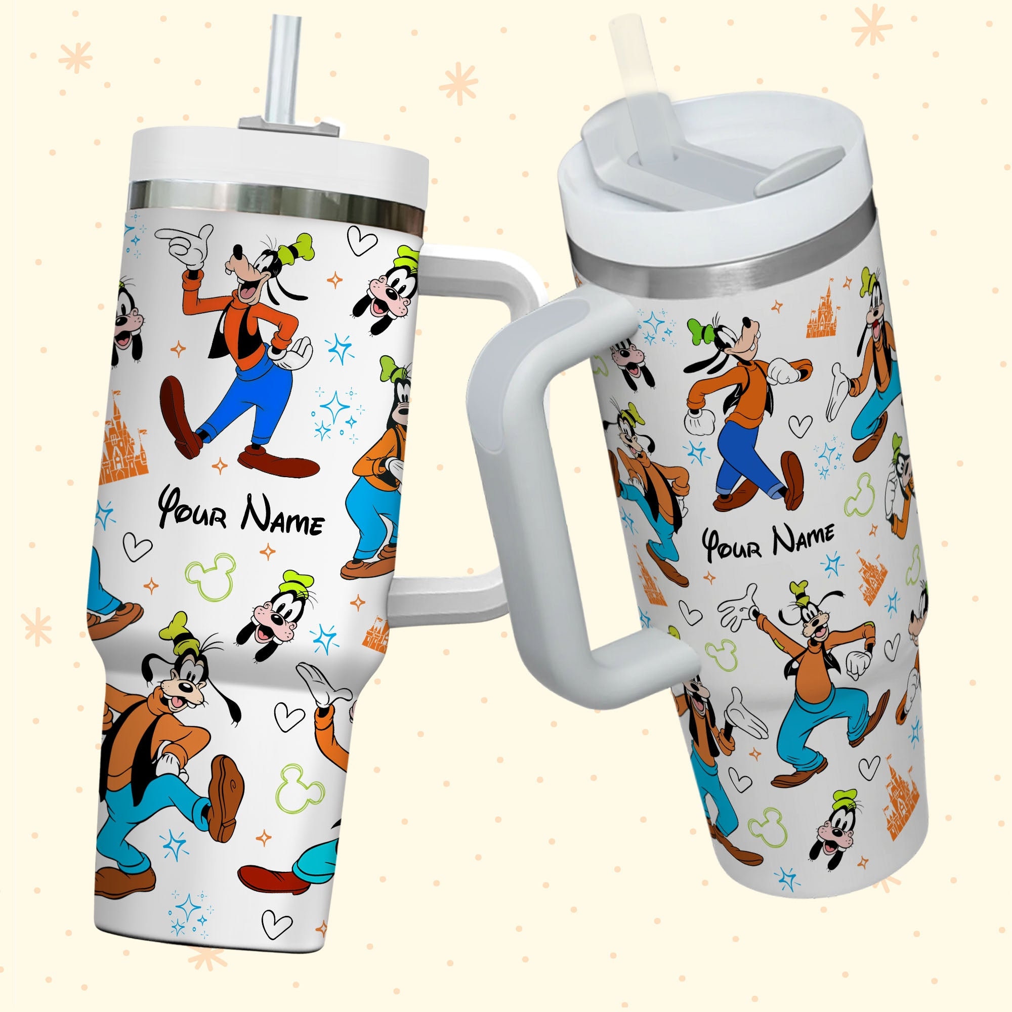 Goofy Disney Cartoon Custom Stanley Cup 40 oz 30 oz Tumbler With Handle
