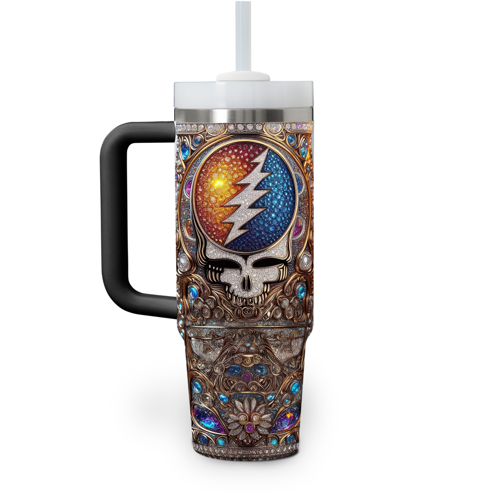 Grateful Dead Band Music Custom Stanley Cup 40 oz 30 oz Tumbler With Handle