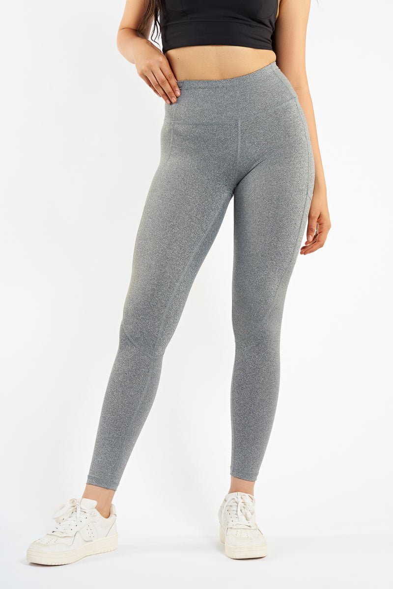 Gray Crucial Basic Gym Sport Workout Leggings