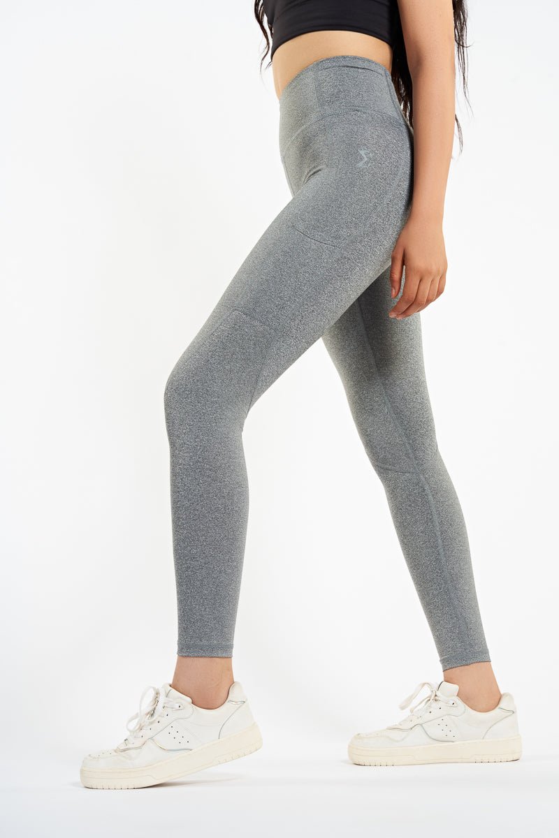 Gray Crucial Basic Gym Sport Workout Leggings