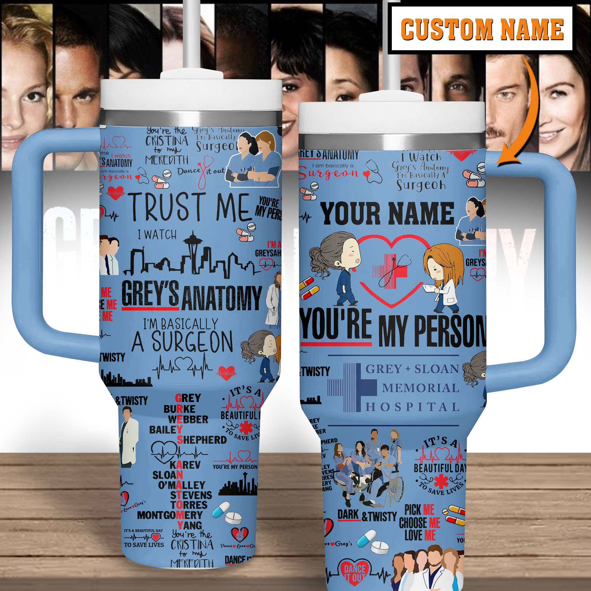 Gray's Anatomy Movies Custom Stanley Cup 40 oz 30 oz Tumbler With Handle