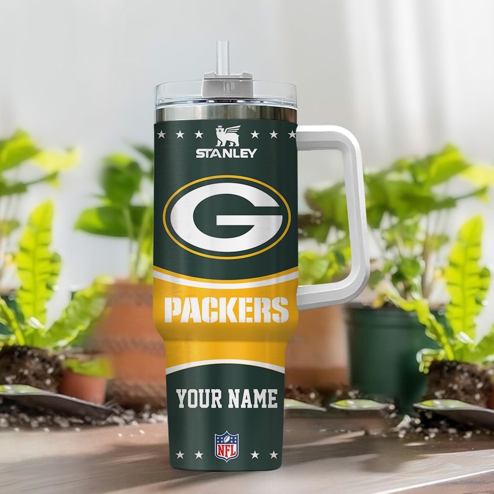 Green Bay Packers NFL Custom Stanley Cup 40 oz 30 oz Tumbler With Handle