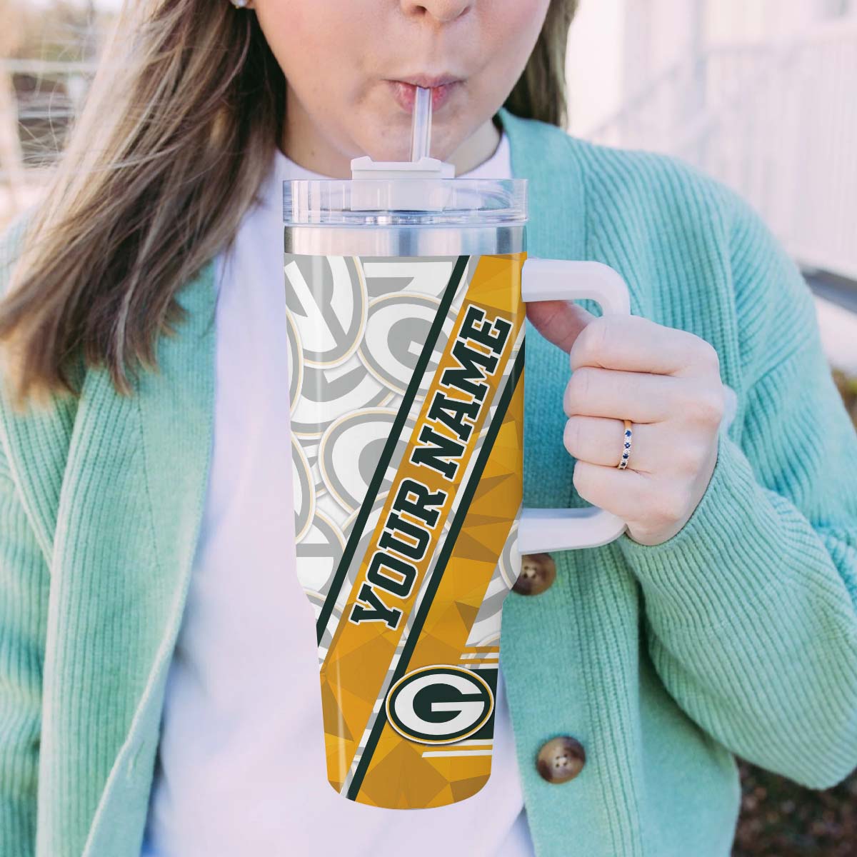 Green Bay Packers NFL Custom Stanley Cup 40 oz 30 oz Tumbler With Handle
