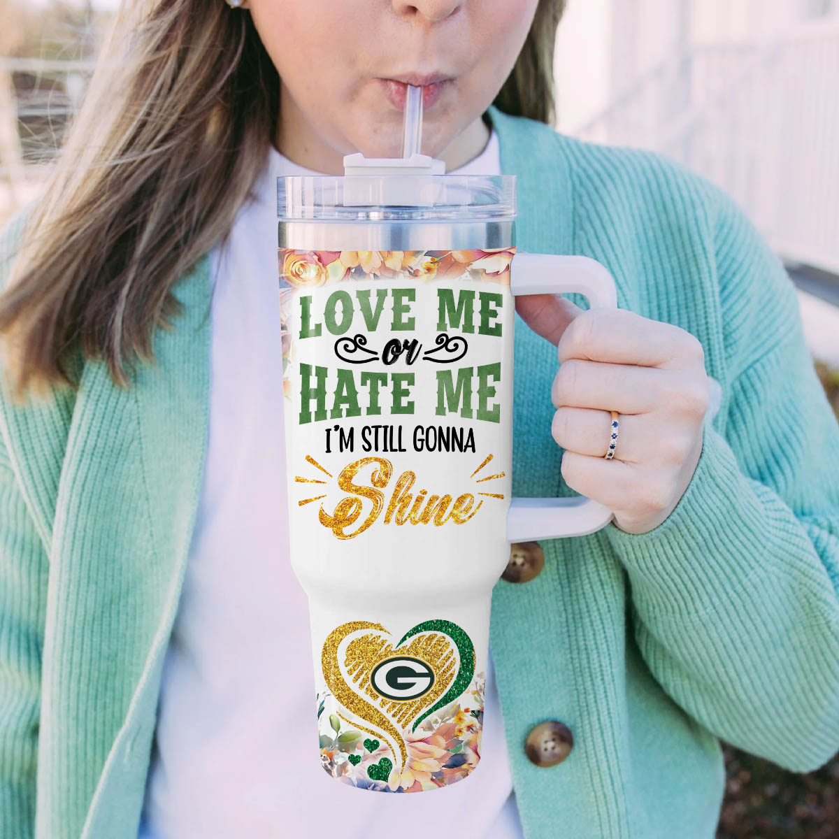 Green Bay Packers NFL Custom Stanley Cup 40 oz 30 oz Tumbler With Handle