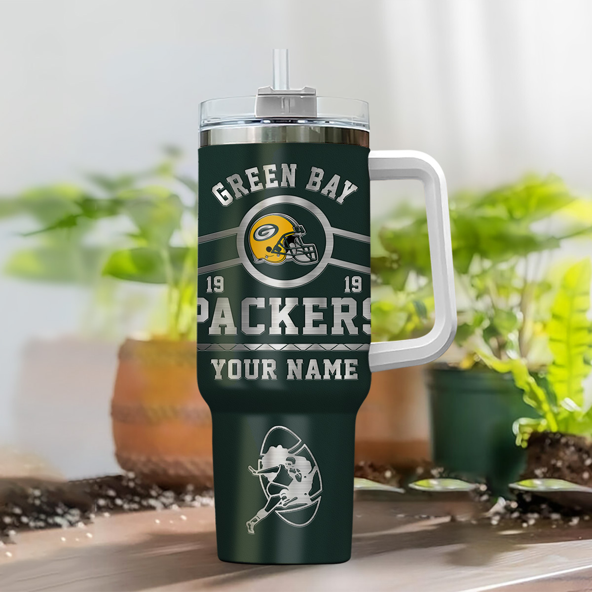 Green Bay Packers NFL Custom Stanley Cup 40 oz 30 oz Tumbler With Handle