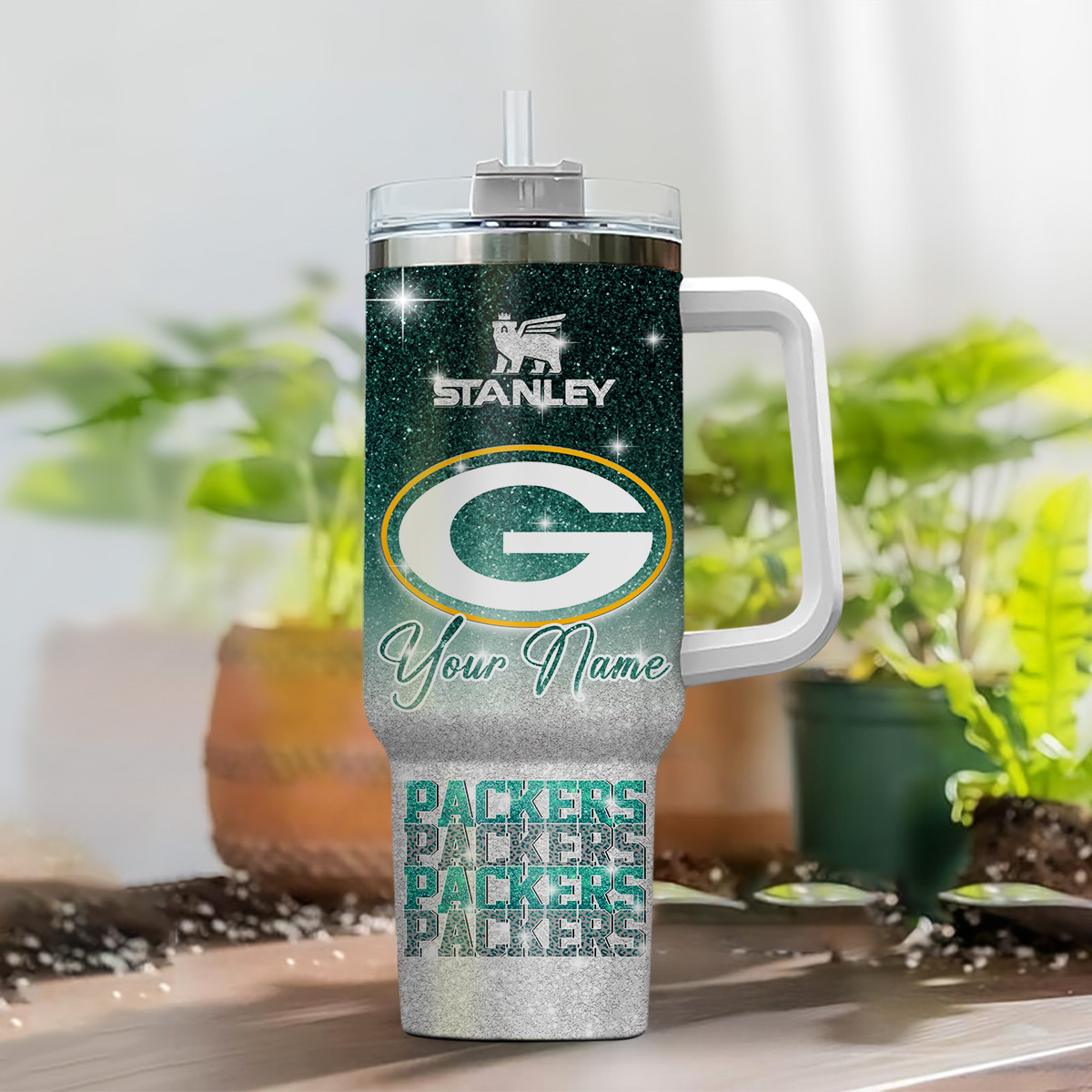 Green Bay Packers NFL Custom Stanley Cup 40 oz 30 oz Tumbler With Handle
