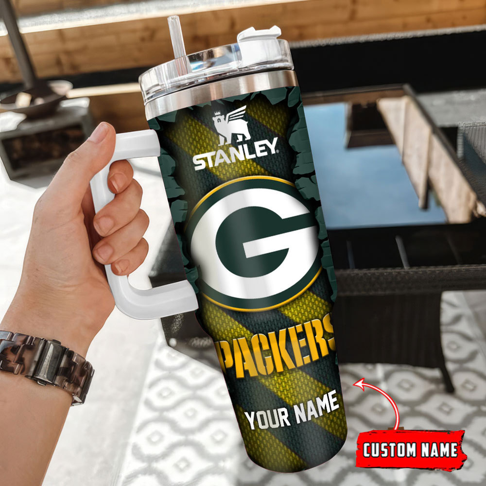 Green Bay Packers NFL Custom Stanley Cup 40 oz 30 oz Tumbler With Handle