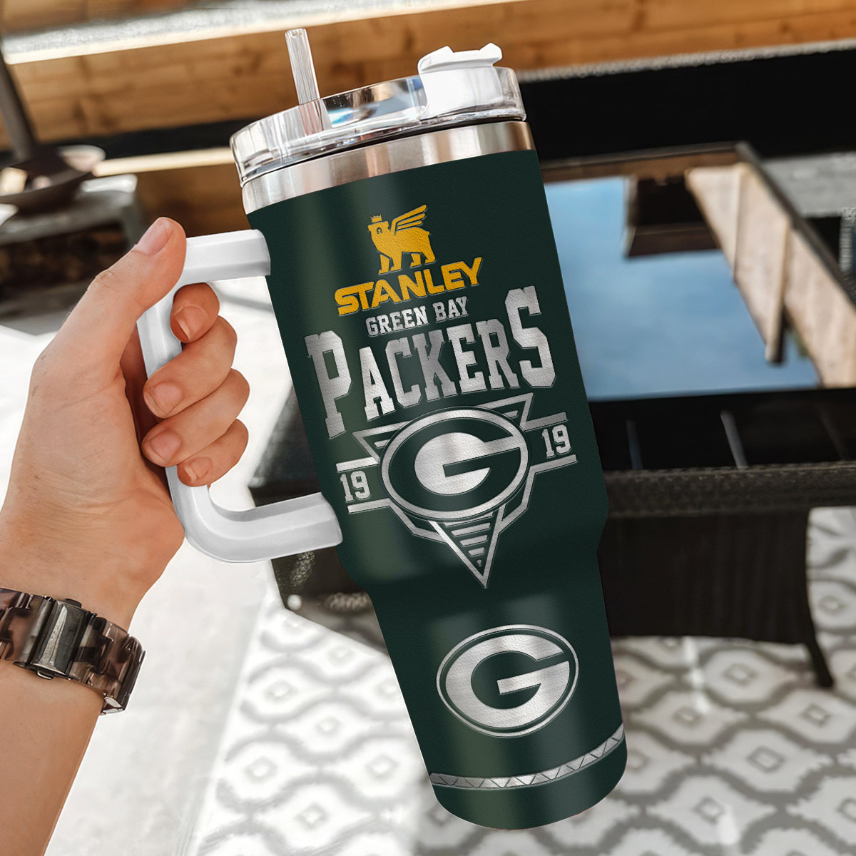 Green Bay Packers NFL Custom Stanley Cup 40 oz 30 oz Tumbler With Handle