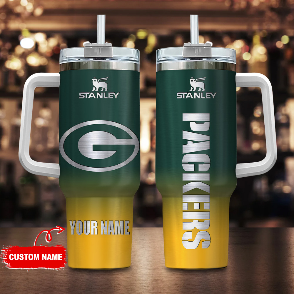 Green Bay Packers NFL Custom Stanley Cup 40 oz 30 oz Tumbler With Handle
