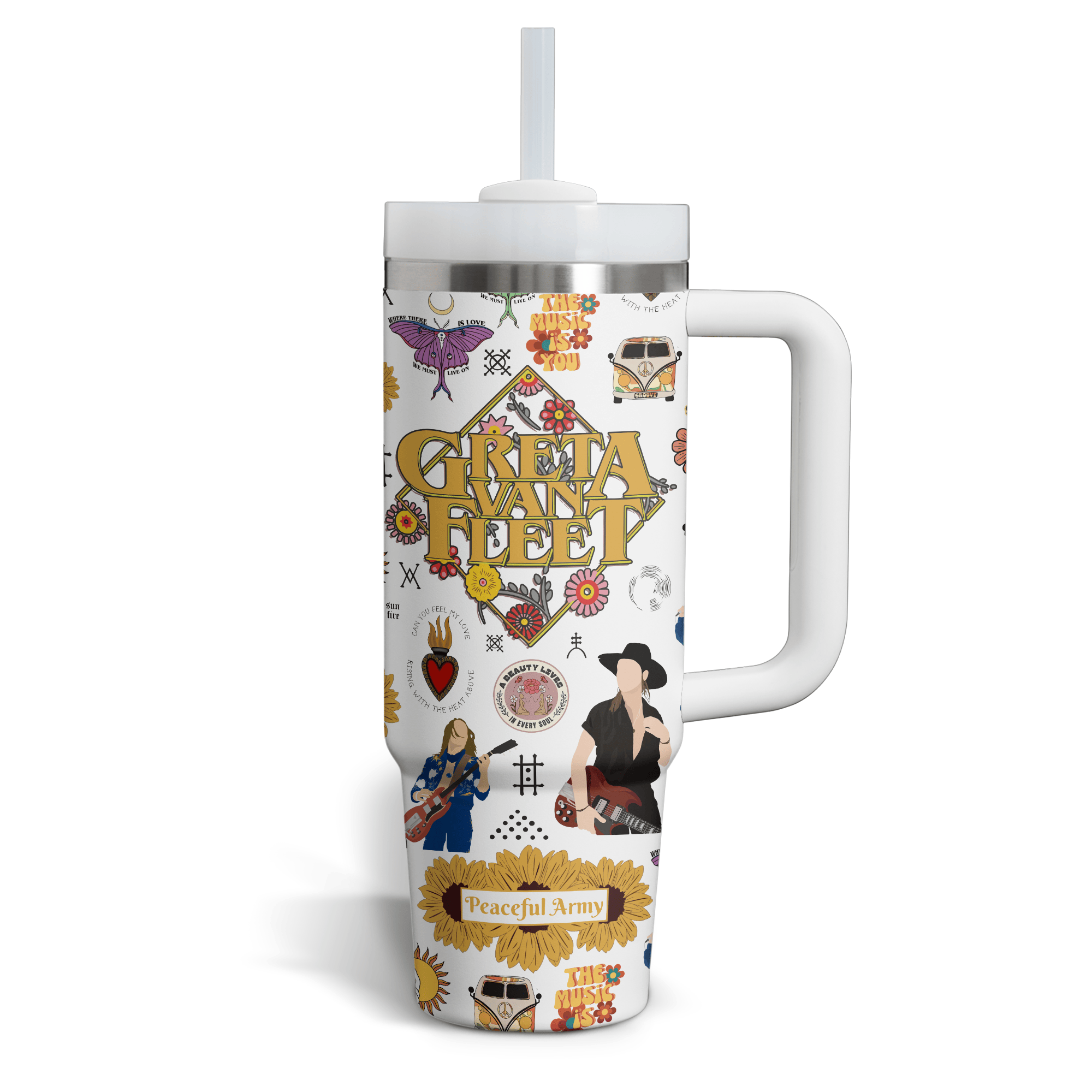 Greta Van Fleet Music Custom Stanley Cup 40 oz 30 oz Tumbler With Handle