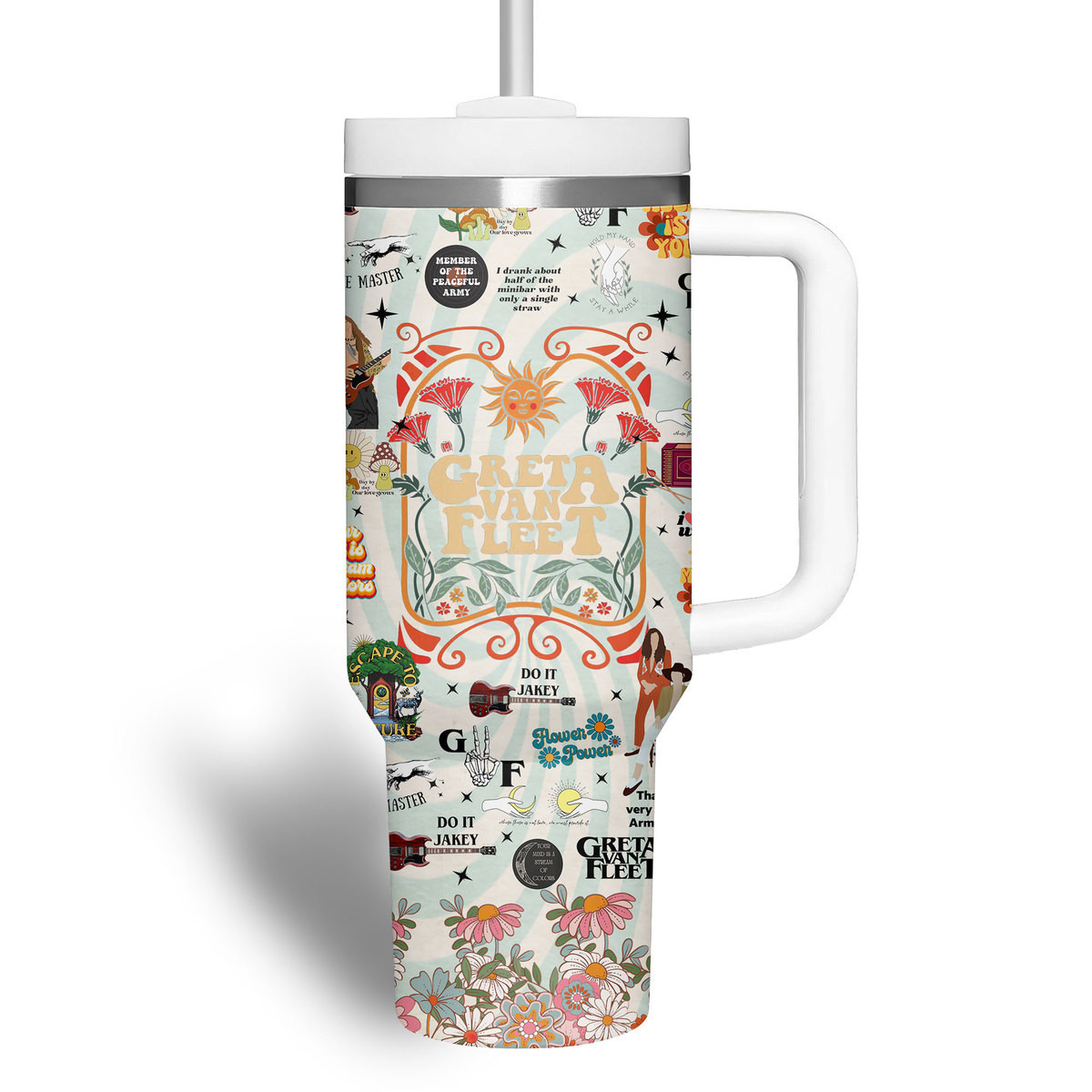 Greta Van Fleet Music Custom Stanley Cup 40 oz 30 oz Tumbler With Handle